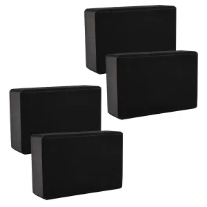 Kuber Industries High-Density Yoga Block|Lightweight & Portable Yoga Brick|Improve Strength & Flexibility-Pack of 4 (Black)