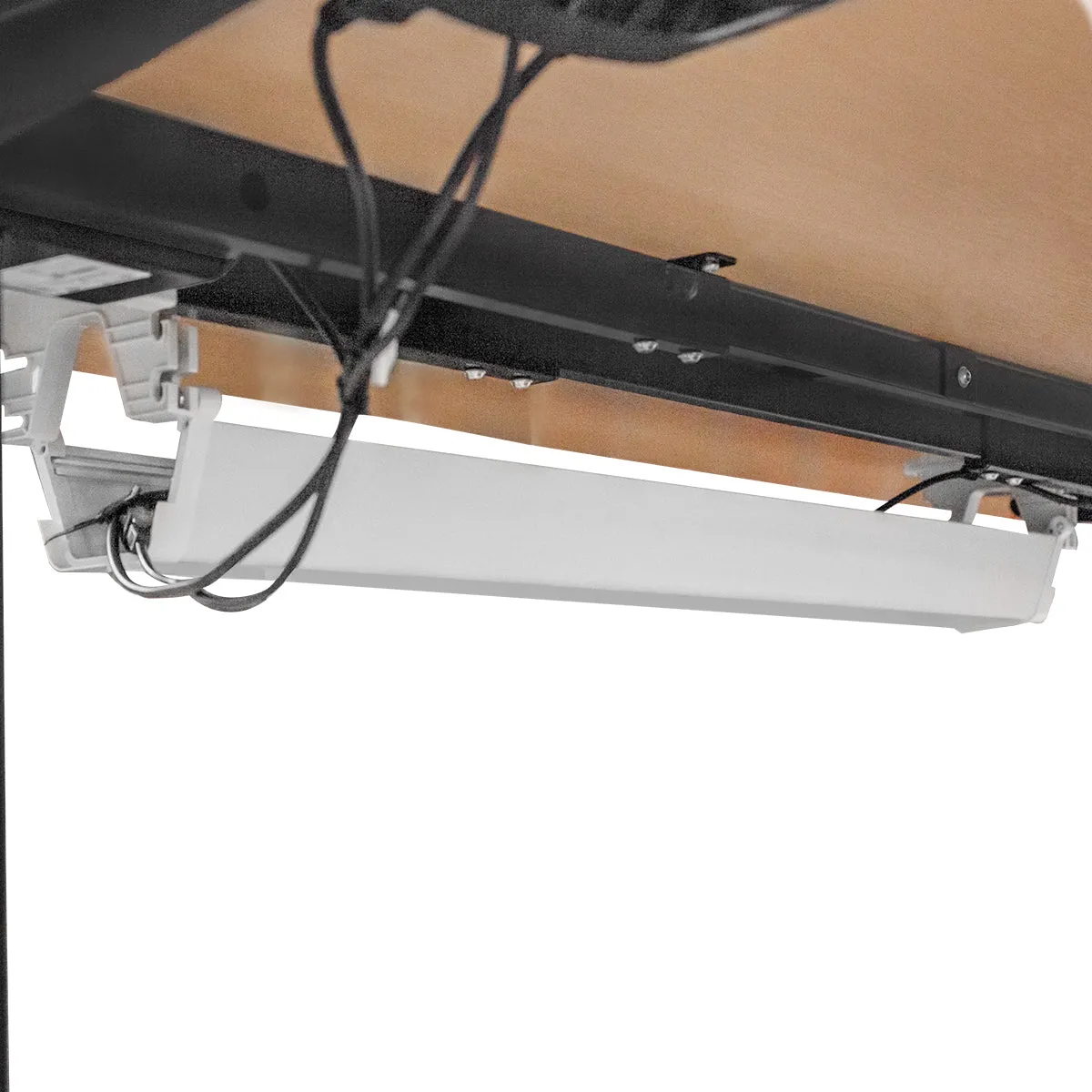 Lifespan Fitness - V-Fold Treadmill with ErgoDesk Automatic Oak Standing Desk 1800mm   Cable Management Tray