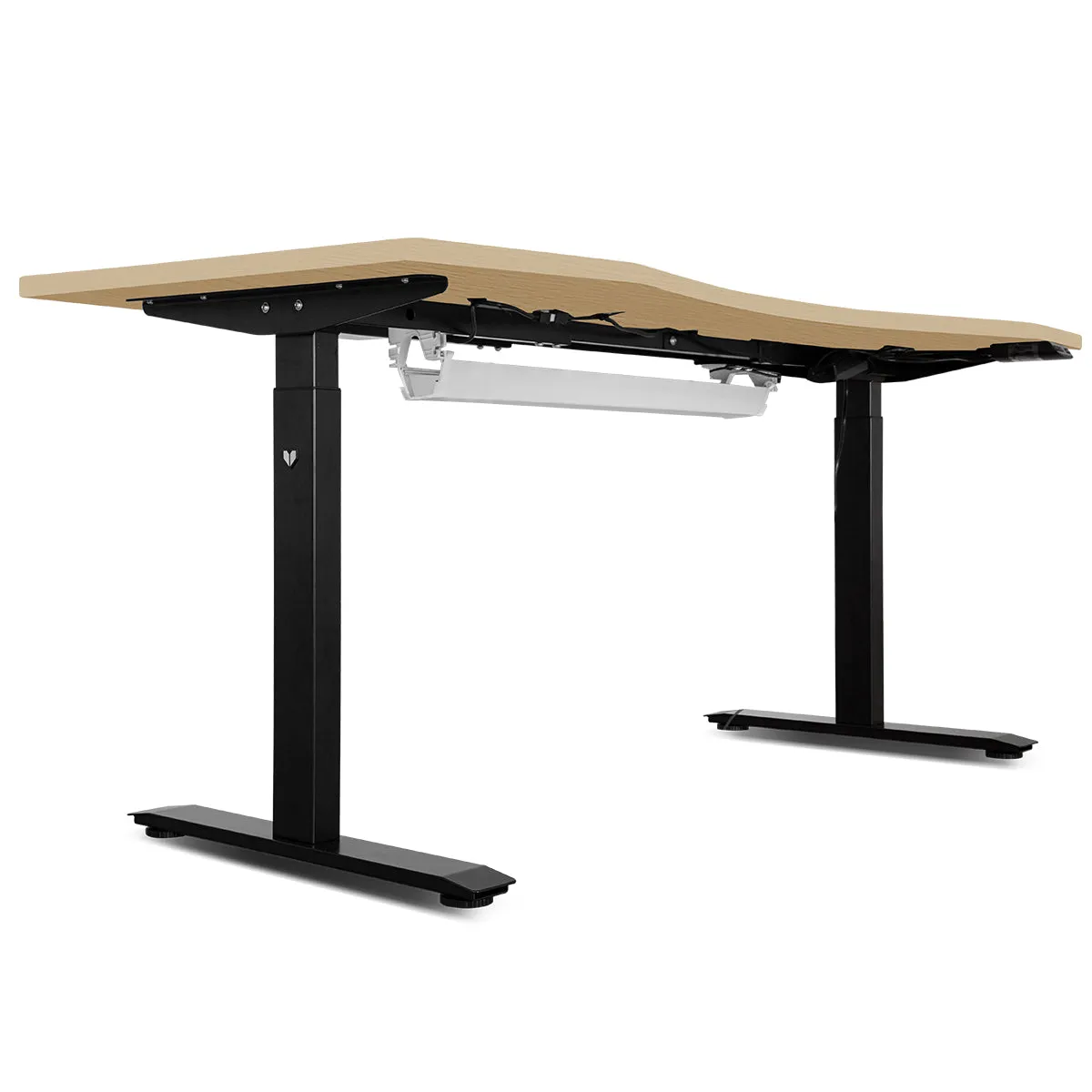 Lifespan Fitness - V-Fold Treadmill with ErgoDesk Automatic Oak Standing Desk 1800mm   Cable Management Tray