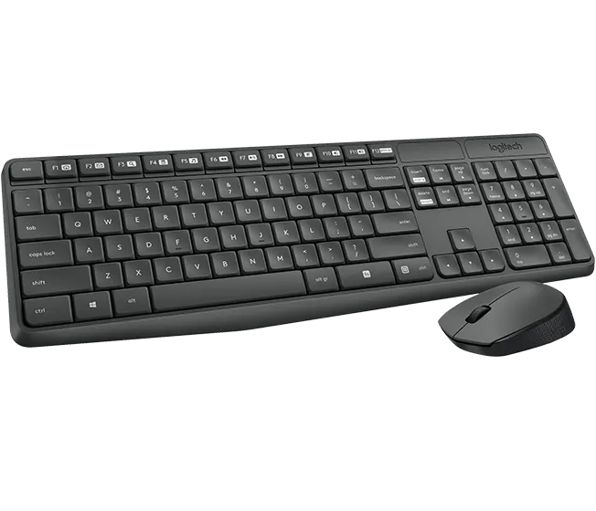 Logitech MK235 WIRELESS KEYBOARD AND MOUSE COMBO Durable. Simple. Wireless