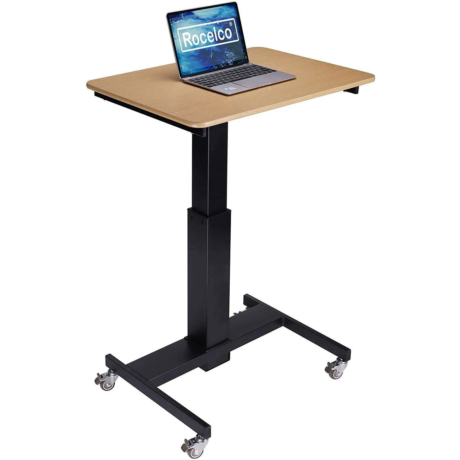 Lorell/Rocelco R MSD-28 28" Manual Height-Adjustable Mobile Student Standing Desk