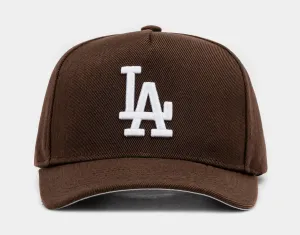 Los Angeles Dodgers Pro Snapback Mens Hat (White/Brown)