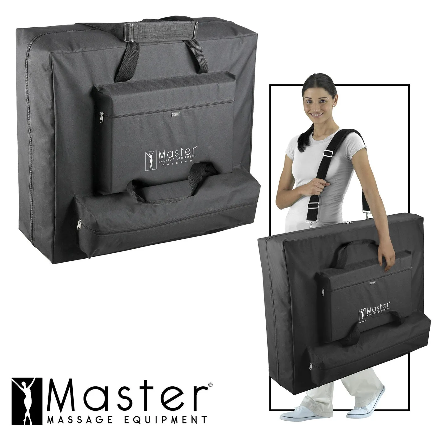 Master Massage 76cm Wide Master DEL RAY™ Portable Massage Table Package with 7.6cm Multi Layer Soft Foam System (Sand Color)