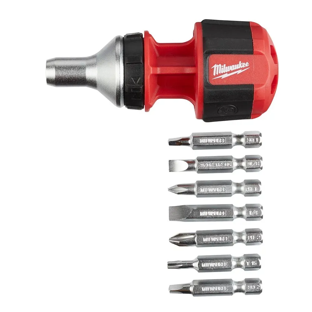 Milwaukee 48-22-2322C 9-in-1 Square Drive Ratcheting Multi-bit Driver with bonus 8-in-1 Stubby