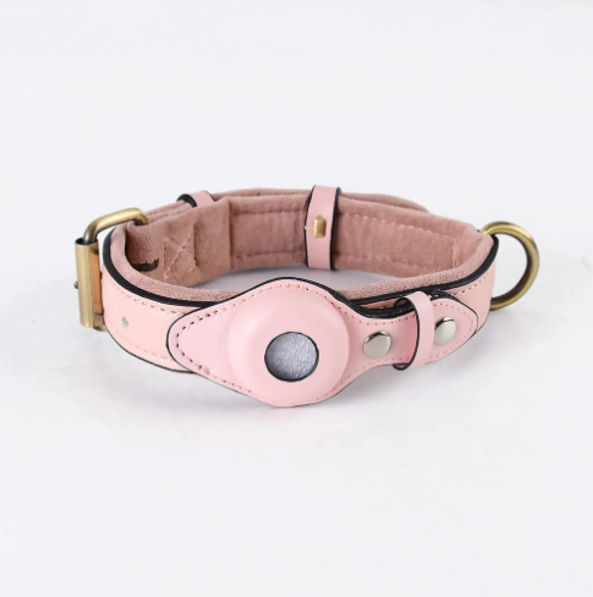 New Leather Airtag Dog Adjustable Collar