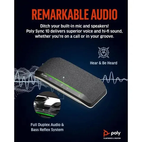 Poly Sync 10 USB Speakerphone For Microsoft Teams