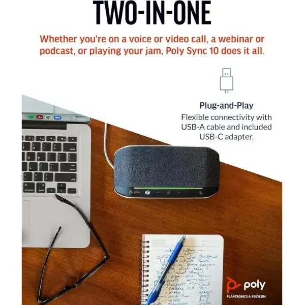 Poly Sync 10 USB Speakerphone For Microsoft Teams