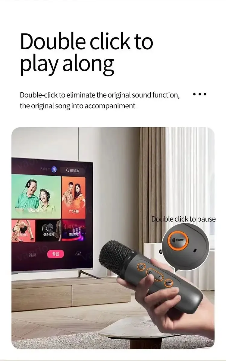 Portable Wireless Karaoke Machine with Microphone