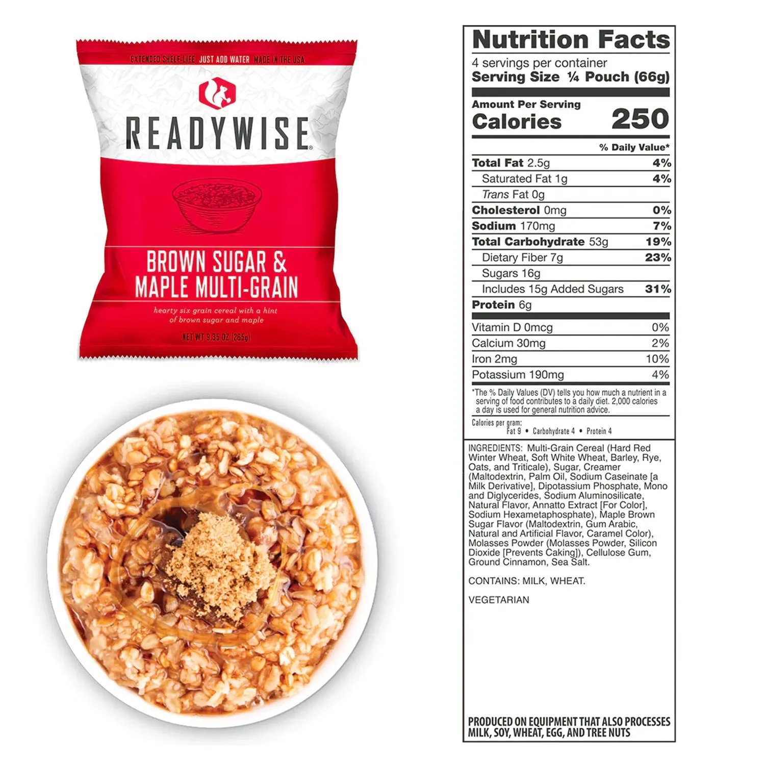 ReadyWise Freeze Dried Breakfast Bucket - 120 Servings