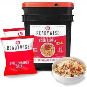 ReadyWise Freeze Dried Breakfast Bucket - 120 Servings