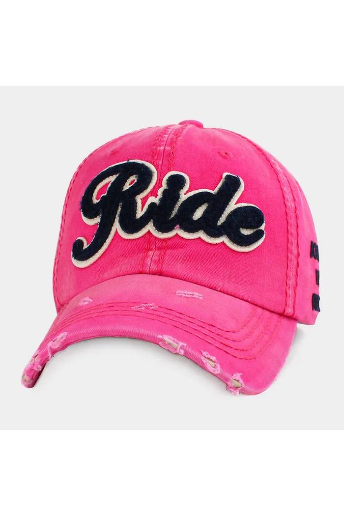 Ride Message Vintage Baseball Cap