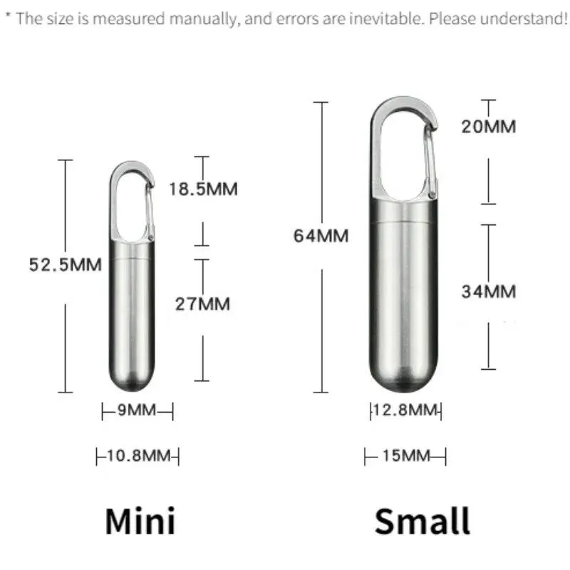 Stainless Steel Waterproof Pill Box for Outdoor Adventures - Durable, Compact & Multi-Purpose