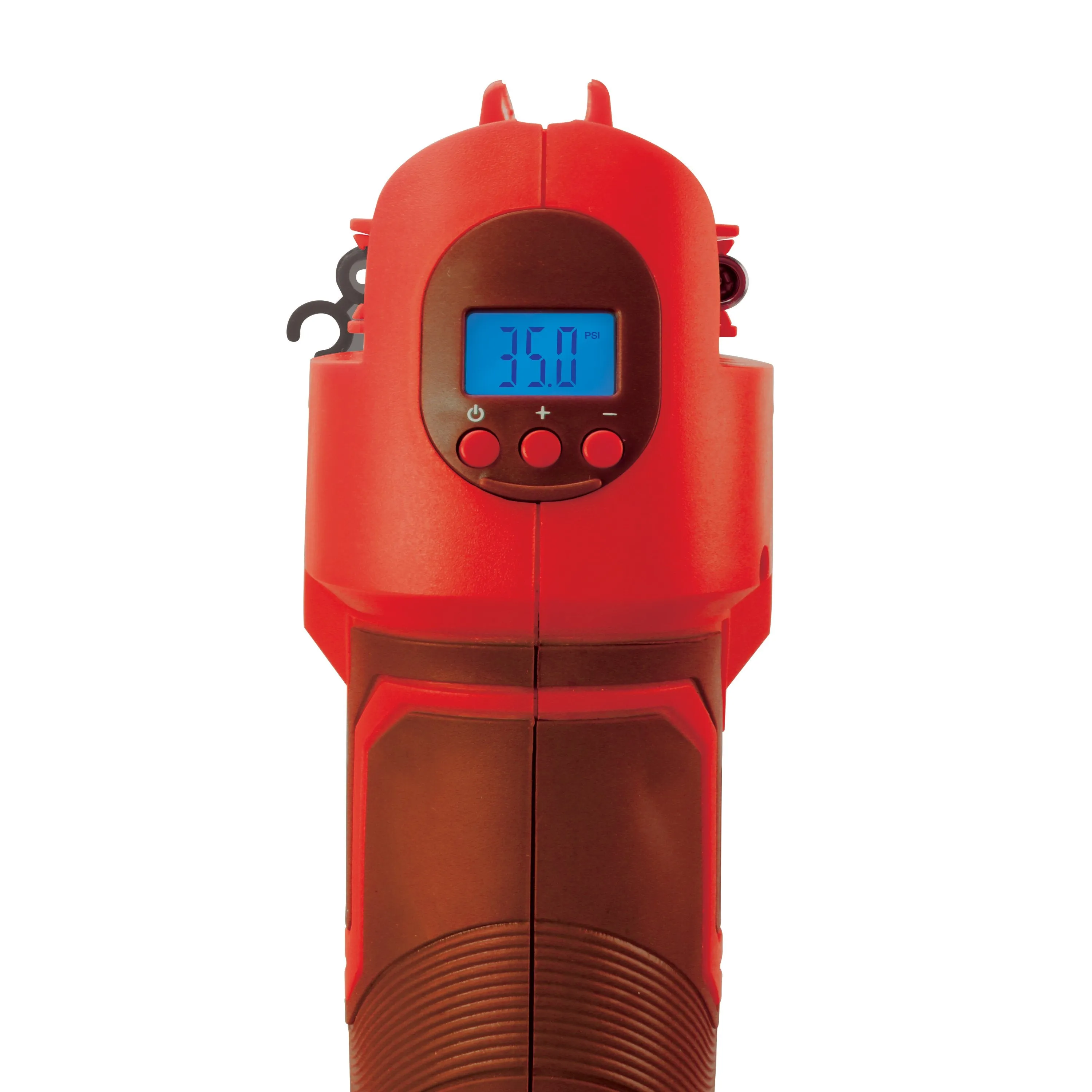 Sun Joe AIRJ24C-RED Portable Digital Cordless Air Compressor with Nozzle Adapters and Case | 24-Volt | 2.0-Ah (Red)