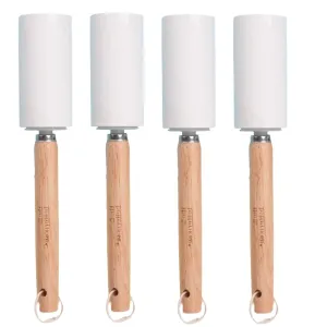 The Better Home Lint Roller for Clothes (Pack of 4-60 Sheets Each) Lint Remover for Clothes | Reusable Lint Roller for Pet Hair with Wooden Handle & Loop for Hanging Pet Hair Remover from Clothes