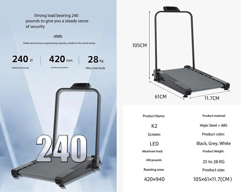 Under Desk Walking Treadmill Foldable