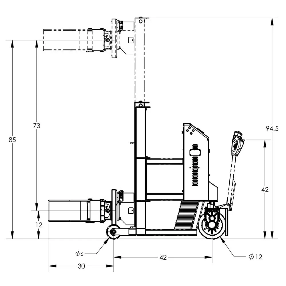 Valley Craft Deluxe Telescopic Drum Lift and Rotator