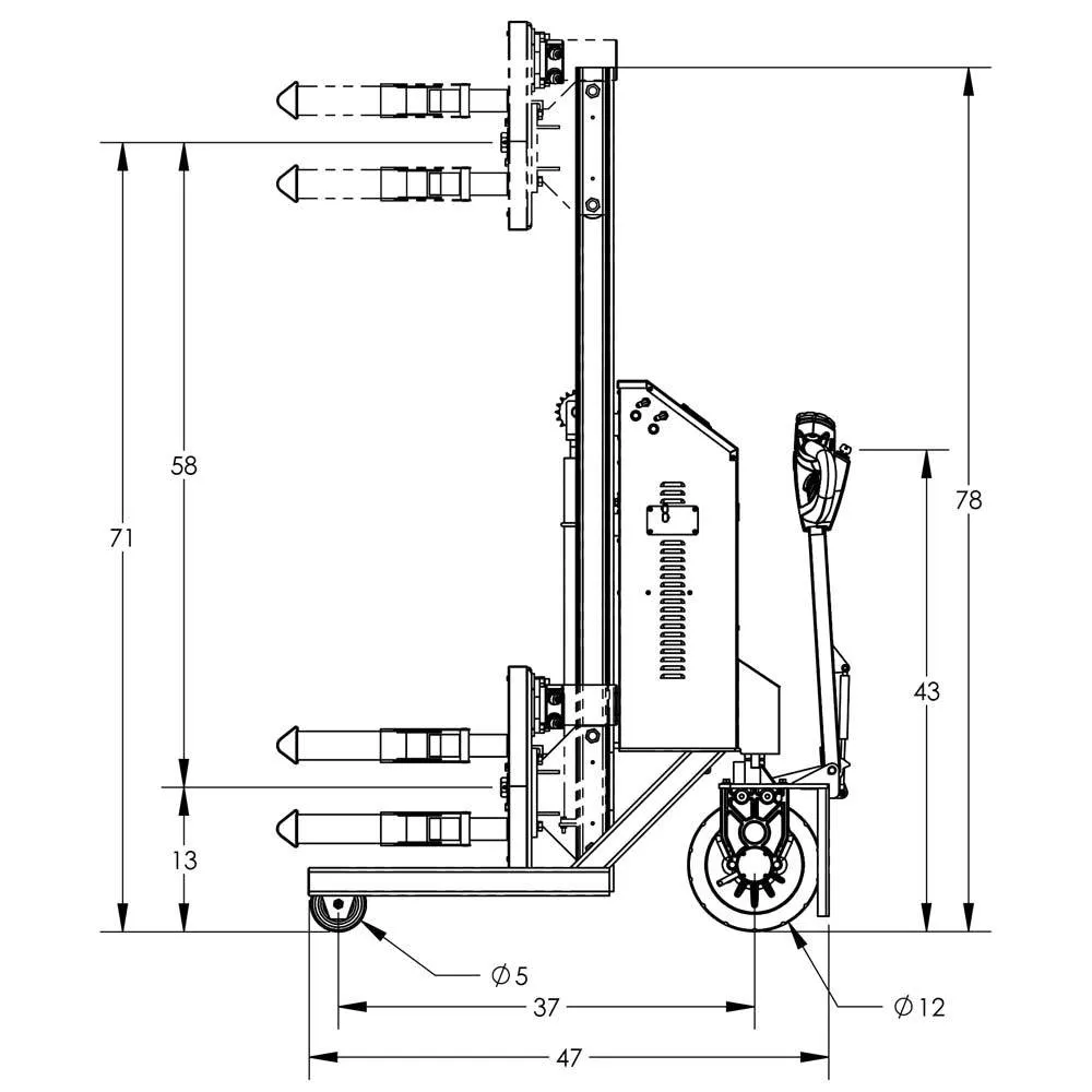 Valley Craft Fully Powered Drum Lifts and Rotators