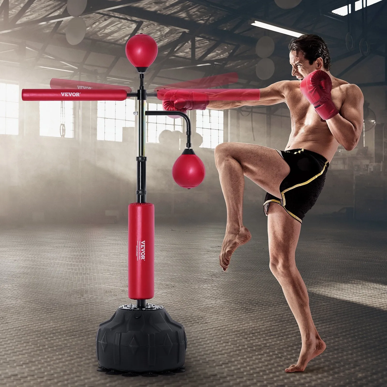 Vevor Boxing Speed Trainer Height Adjustable Reflex Punching Bag with Stand and Gloves New