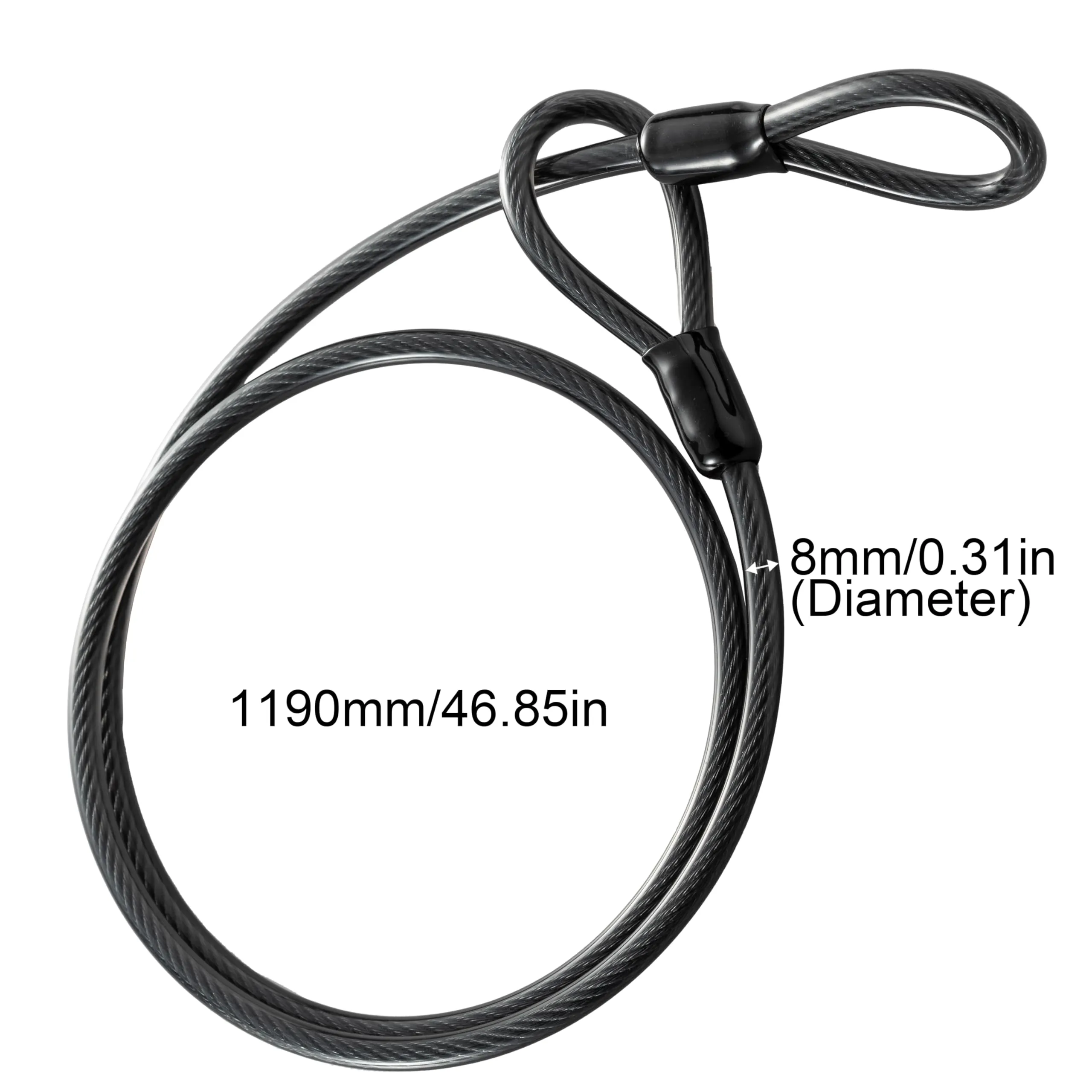 Via Velo Bike U-Lock with Cable, Heavy Duty Anti-Theft Bicycle U Locks with 8mm Braided Steel and 3 Keys, 4ft Length Security Cable for E-Bike, Scooter Mountain Road Bike