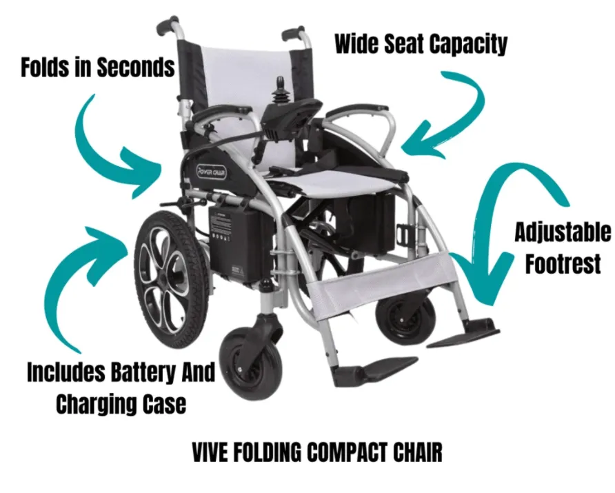 Vive Health Compact Power Wheelchair