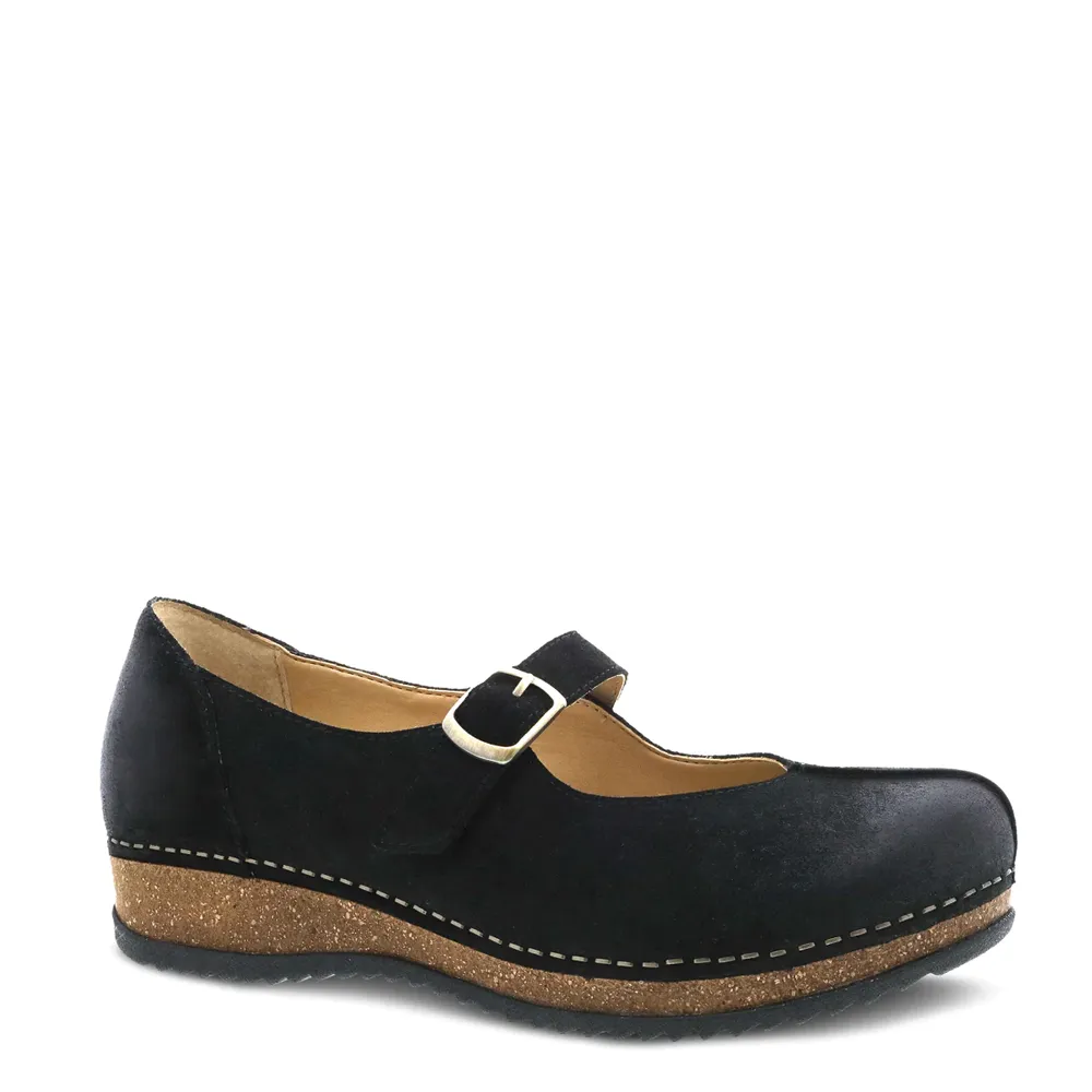 Women's Dansko Mika Color: Black Burnished Suede