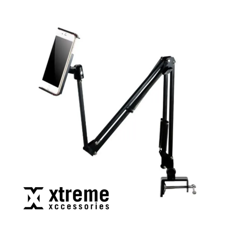 Xtreme Xccessories Phone Tablet Holder for Bed, Cell Phone Tablet Stand for Desk, Adjustable Tablet Phone Mount Holder